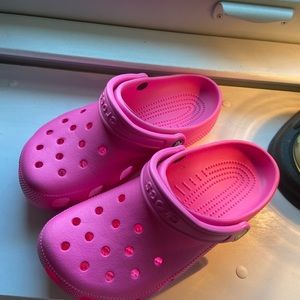 Hot pink crocs